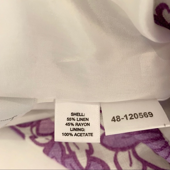 NWOT 2/$10 Ann Taylor skirt lavender white floral - Picture 3 of 6